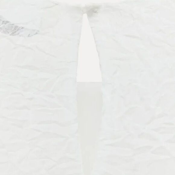 ZARA WHITE  WRINKLED EFFECT FEATHER BLOUSE ZW COLLECTION - Picture 10 of 11
